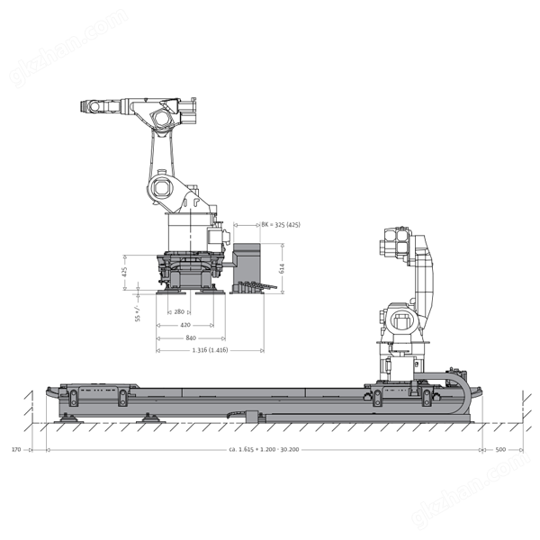 KUKA KL 1000-2/2 S 码垛机器人运行轨迹