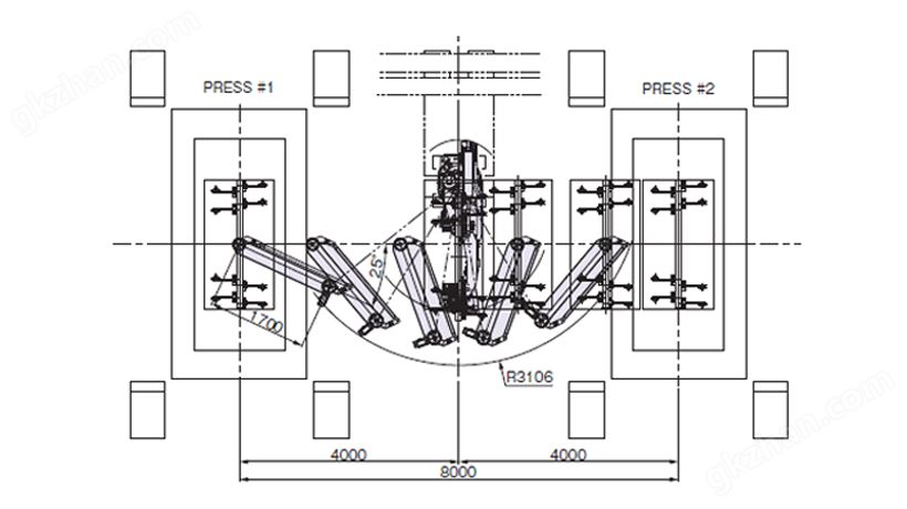 NACHi ST210TP 码垛机器人运行轨迹图