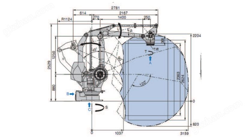 安川 MPL500/300 码垛机器人运行轨迹图