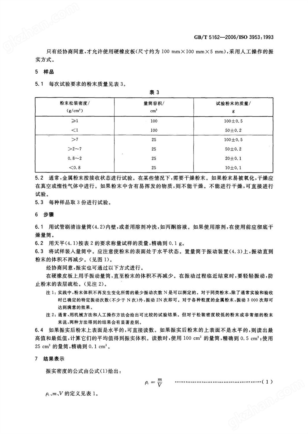 GBT 5162-2006金属粉末 振实密度的测定_页面_6