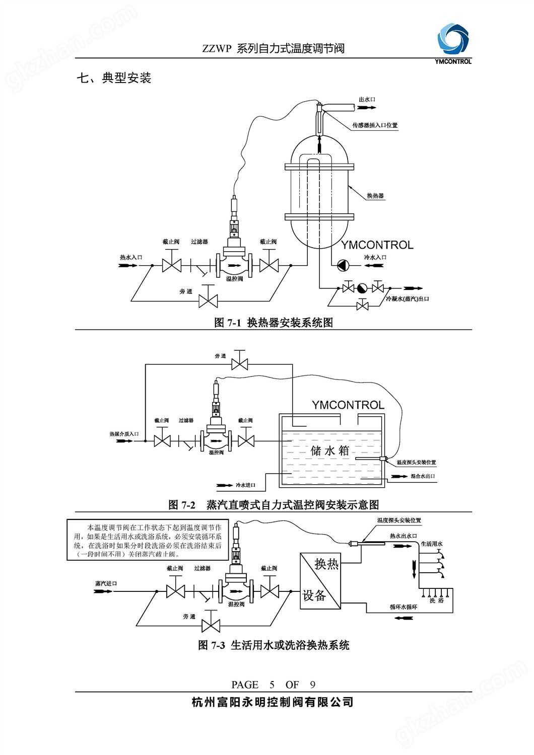 ZWT-ZZWP自力式恒温阀,温控阀样本说明书