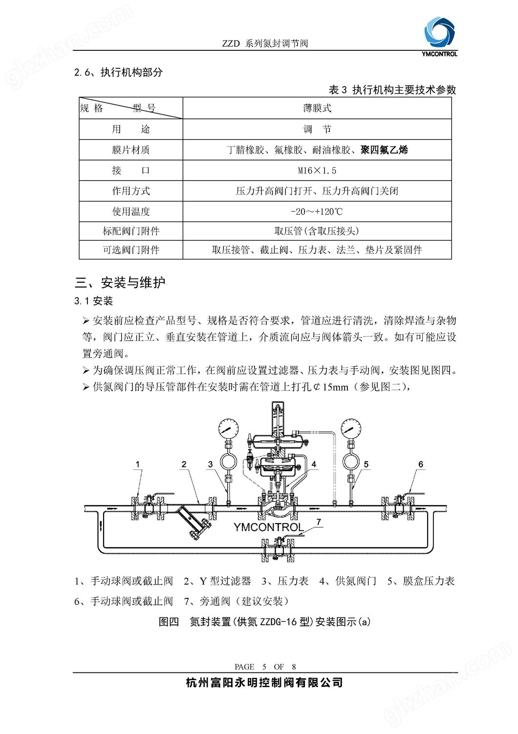 ZZD-ZZYVP带指挥器储罐供氮阀产品样本说明书