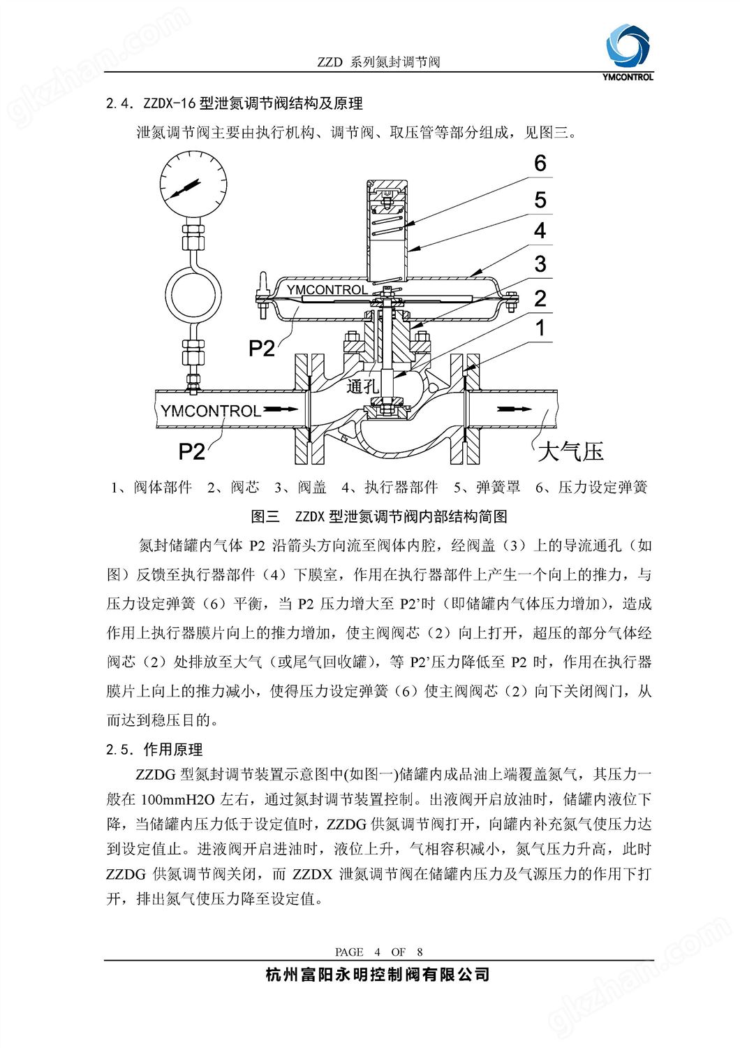 ZZD-ZZYVP带指挥器储罐供氮阀产品样本说明书