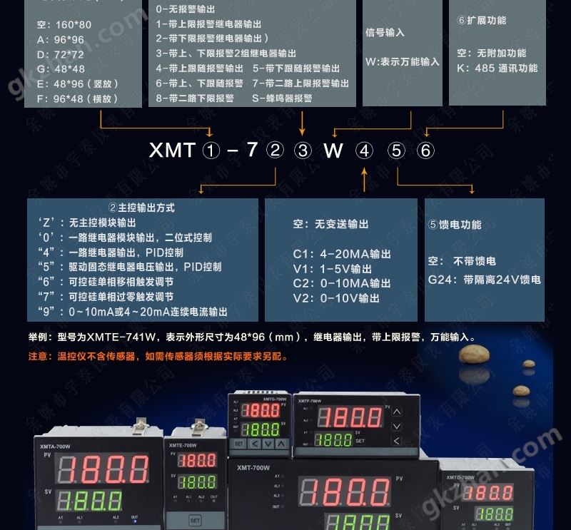 心博天下官方网站,XMTE700W产品选型