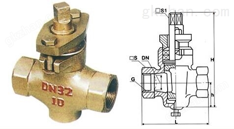 船用内螺纹青铜填料旋塞CB/T 311-2007(图1)