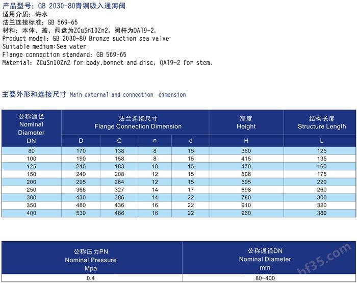 船用青铜四进位吸入通海阀GB/T11692-1989(图2)