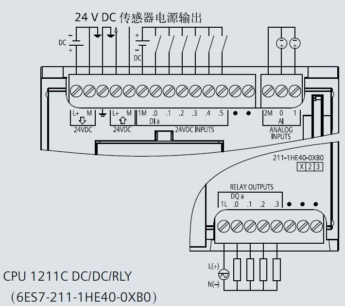 西门子S7-1200接线图