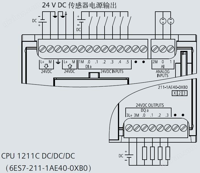 西门子S7-1200接线图