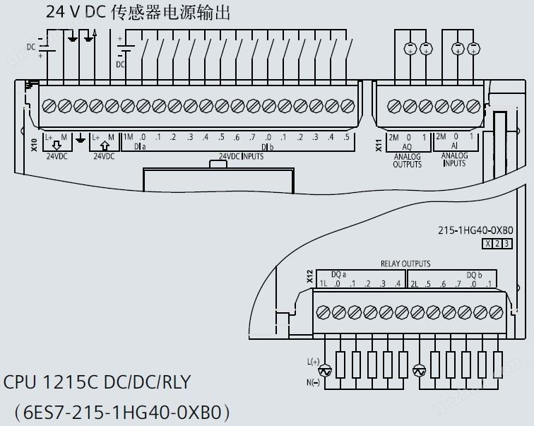 西门子S7-1200接线图