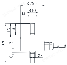 拉压力传感器CAZF-LY25.4尺寸图