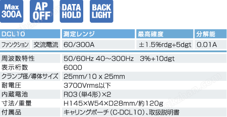 DCL10交流电流钳表|日本三和Sanwa钳型电流表DCL-10