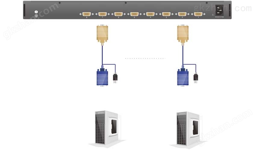 LS708AUKVM连接示意图