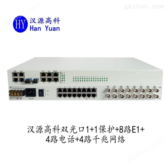 双光口+8路E1+4路电话+4路千兆网络