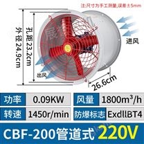 隔爆型防爆轴流风机管道式通风换气