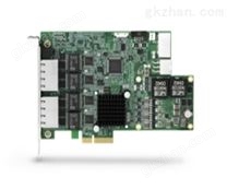 PCIe-GIE72/74 2/4通道PCI Express® GigE Vision PoE+图像采集卡，支持PoE电源管理和保护， 硬件ToE和软件许可证管