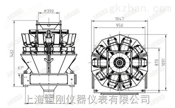 10头称重组合秤可称量不规则物料