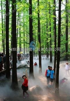 万喜堂彩票app下载中心 假山人造雾冷雾设备丨步行街降温工程