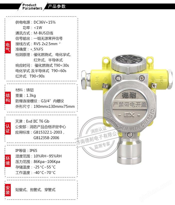 RBT-6000-ZLGM型气体探测器