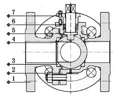电动调节球阀结构示意图