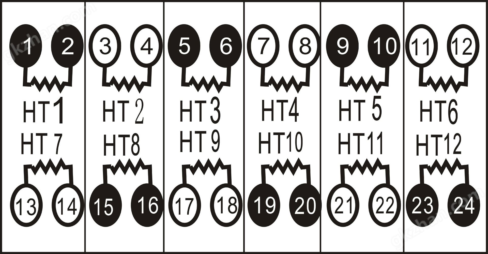 M20热流道温控箱接线方式3