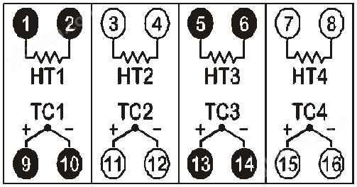 M20热流道温控箱接线方式1