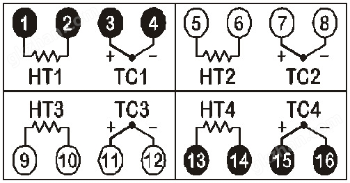 M20热流道温控箱接线方式2