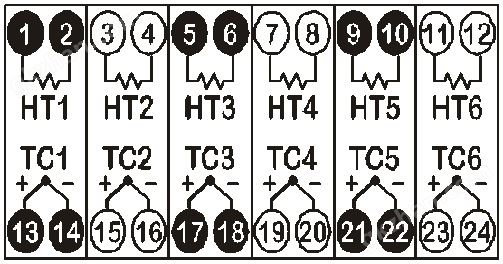 M20热流道温控箱接线方式1