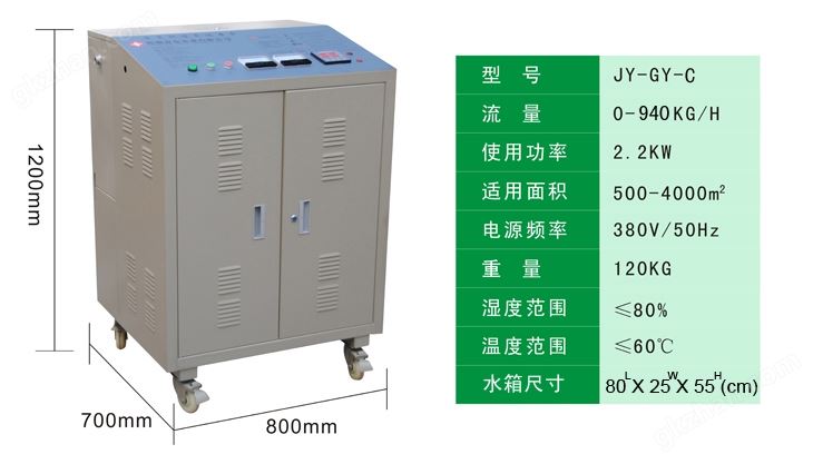 高压微雾加湿器标准型参数