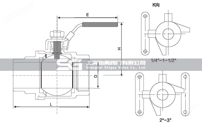 内外丝球阀尺寸图