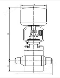 电动高压调节阀 尺寸图