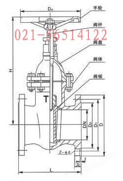 Z45T暗杆楔式闸阀