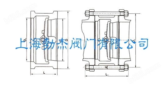 蝶式止回阀结构图