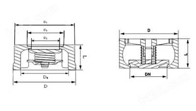 h71对夹式止回阀结构图