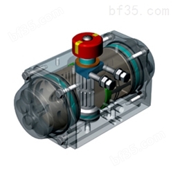 AT系列阀门气动执行器透明图