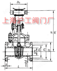 万喜堂彩票app下载中心 Z941H-16Q、Z941H-25Q 型电动楔式铸铁闸阀主要外形及结构尺寸示意图