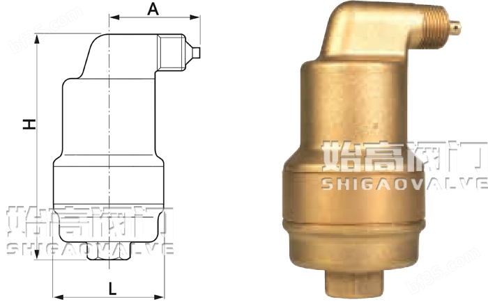 高压不漏液排气阀尺寸图