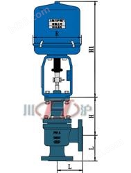 ZRSJ电动角型调节阀 外形尺寸图