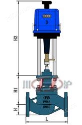 ZDSM电动套筒调节阀 外形尺寸图