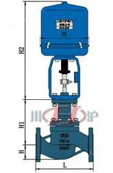 ZRSM电动套筒调节阀 外形尺寸图