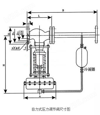 自力式压力调节阀_尺寸图