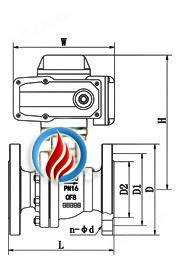 电动法兰球阀 (配HR执行器) 