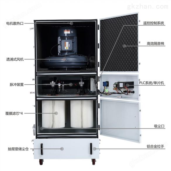 模具加工集尘器 磨床粉尘集尘机 工业吸尘器