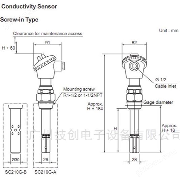 SC210G-A电导率仪传感器