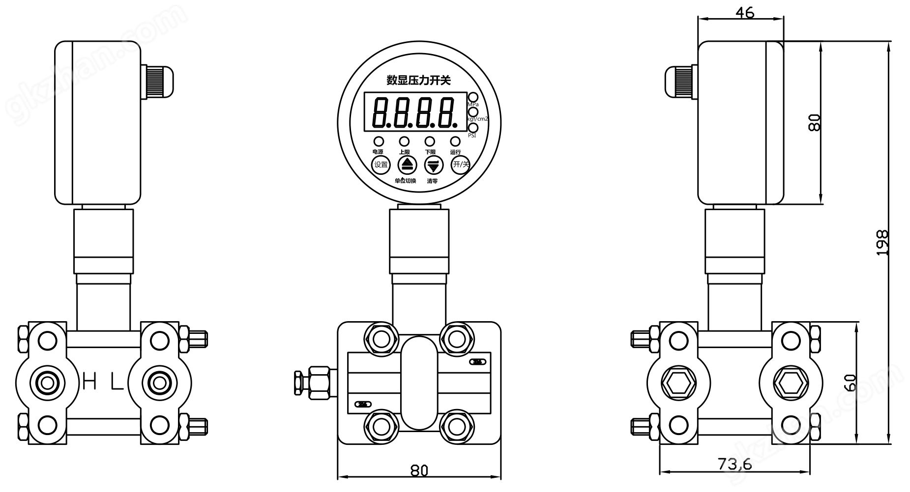 YL-813DP尺寸图