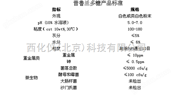 普鲁兰多糖（食品级）