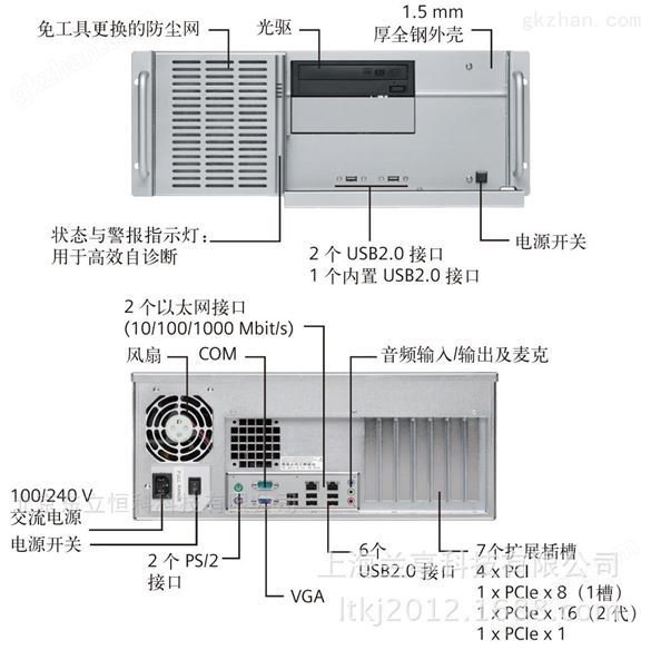 定制4U非标工控机钣金加工上位机加固机