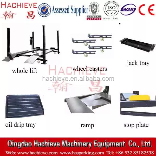 Moveable 4 post lifts hydraulic car parking lift for sale